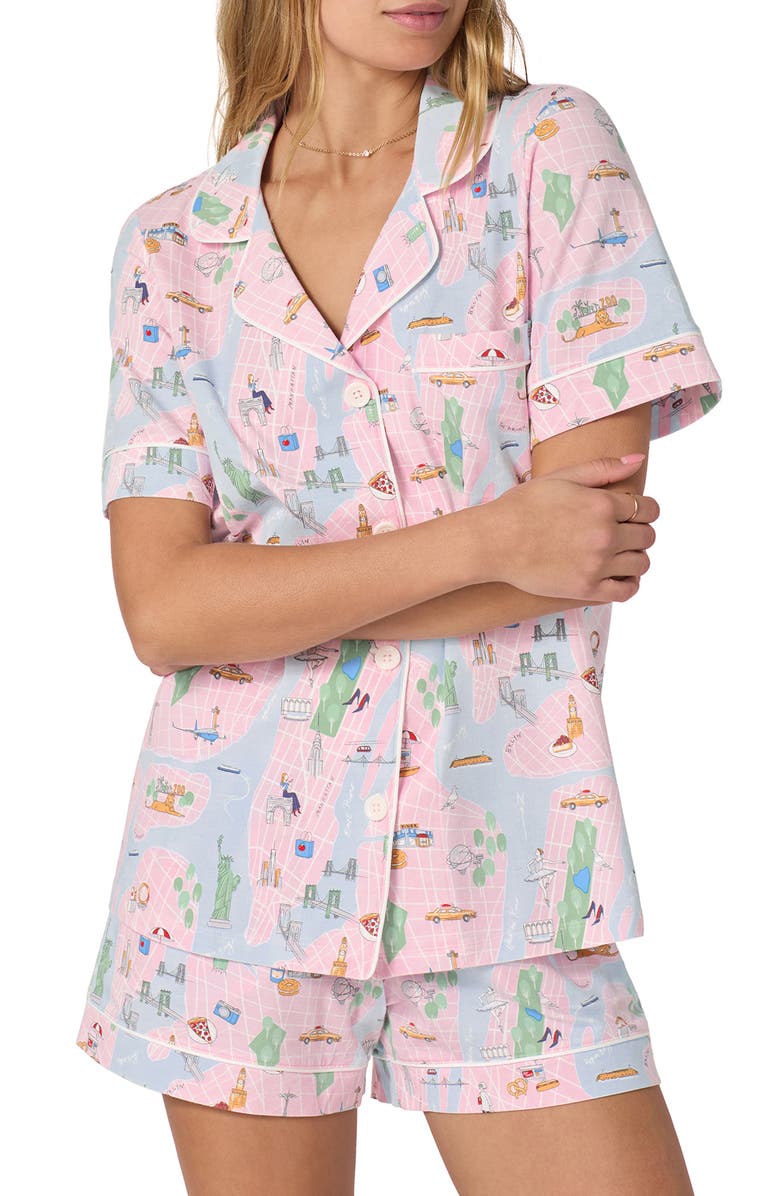 BedHead Pajamas Print Short Pajamas, Alternate, color, New York New York