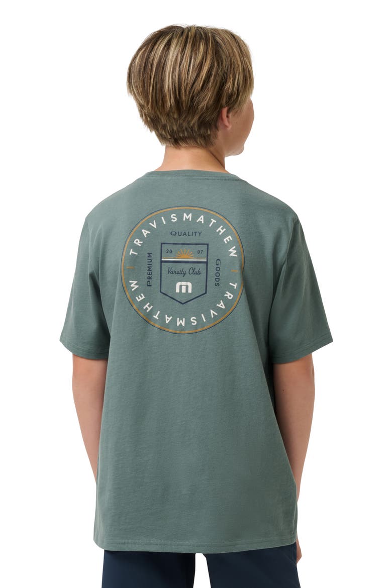 Kids' Y Club Charm Graphic T-Shirt, Alternate, color, BALSAM GREEN