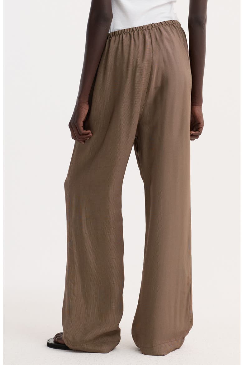 Mini Check Relaxed Drawstring Pants, Alternate, color, BROWN MINI CHECK