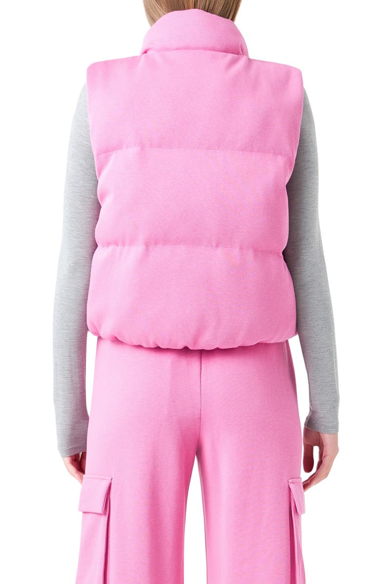 Grey Lab Knit Puffer Vest, Alternate, color, Pink