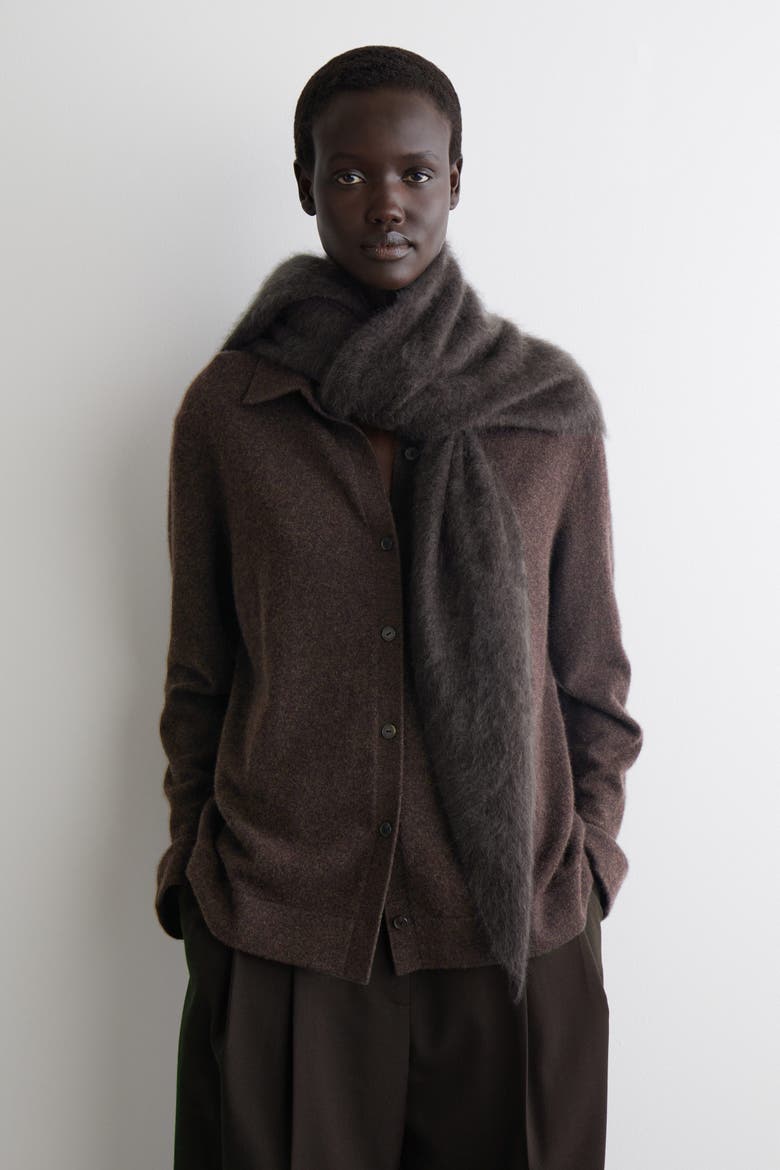Cashmere Shirt, Main, color, DARK BROWN