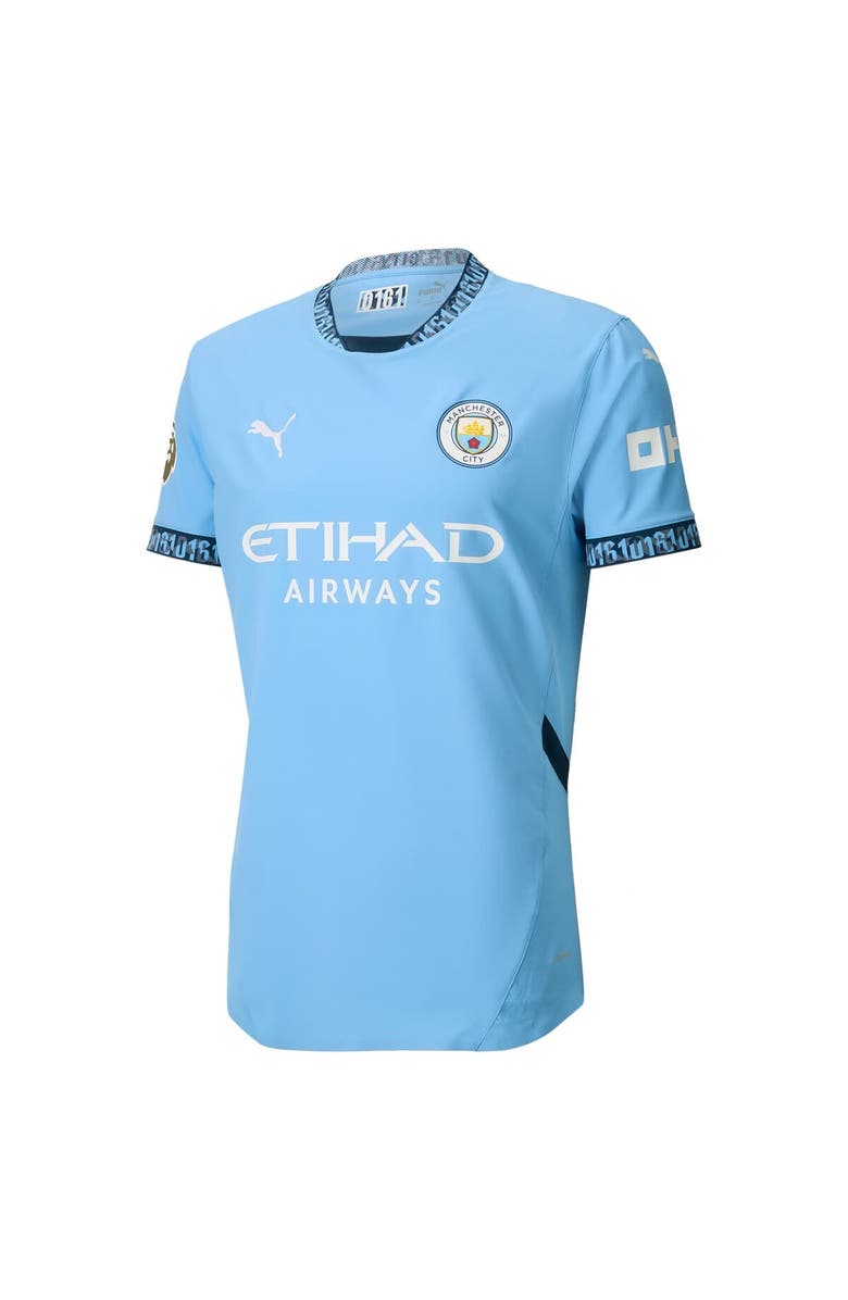 PUMA Men's Puma Erling Haaland Light Blue Manchester City 2024/25 Home Authentic Player Jersey, Alternate, color,