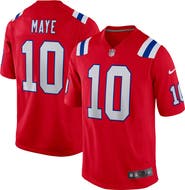 Nike Men's Nike Drake Maye Red New England Patriots Player Game Jersey