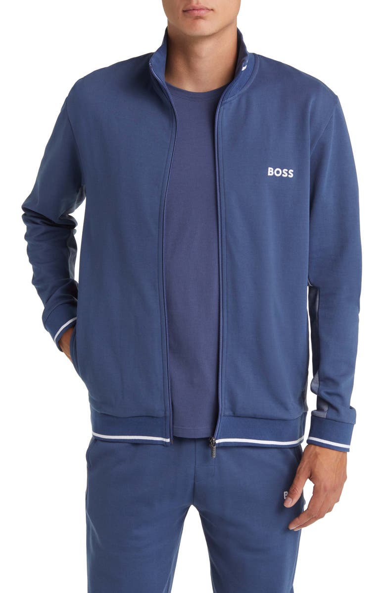 BOSS Tracksuit Lounge Jacket, Main, color, 