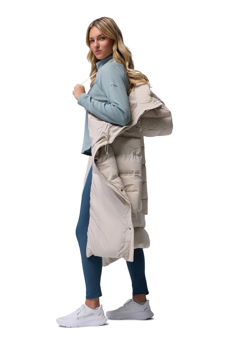 Amaze Puff Long Hooded Jacket, Alternate, color, DARK STONE 278