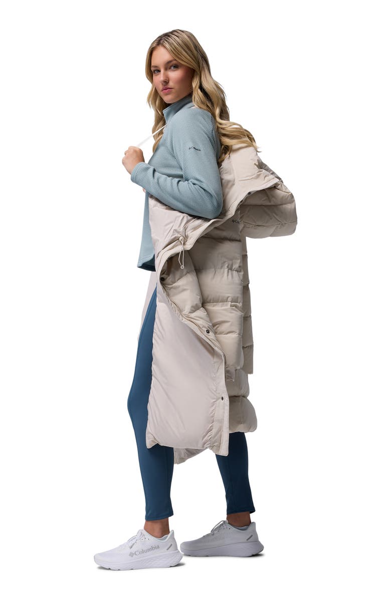 Columbia Amaze Puff Long Hooded Jacket, Alternate, color, Dark Stone 278