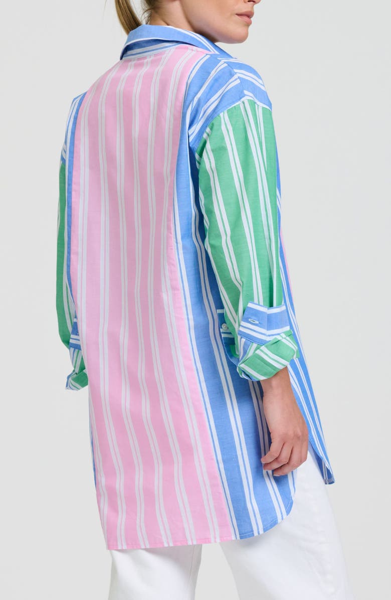 SHIRTY Print Stripe Boyfriend Shirt, Alternate, color, Stripe Combo