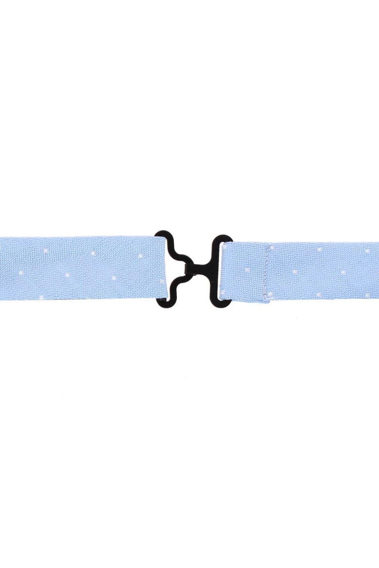 Churchill Chambray Polka Dot Linen Blend Bow Tie, Alternate, color, Light Blue with Polka Dots