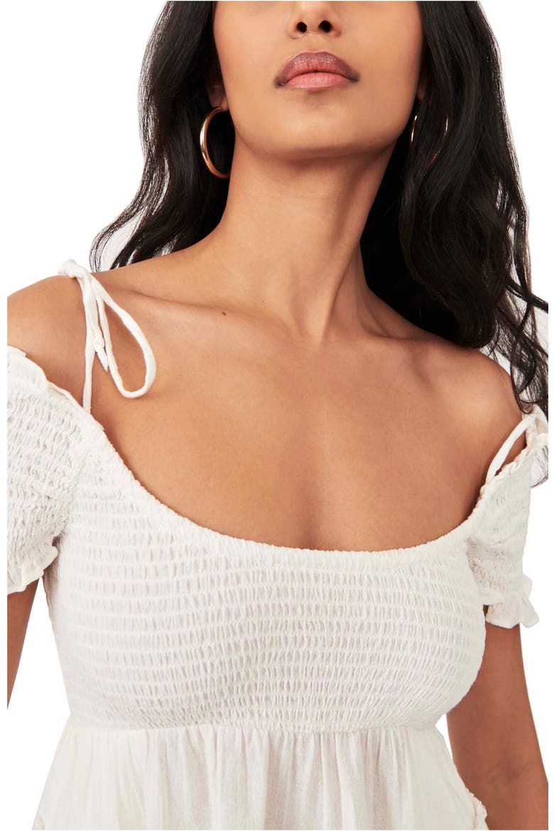 free-est Happy with You Cold Shoulder Minidress, Alternate, color, WHITE