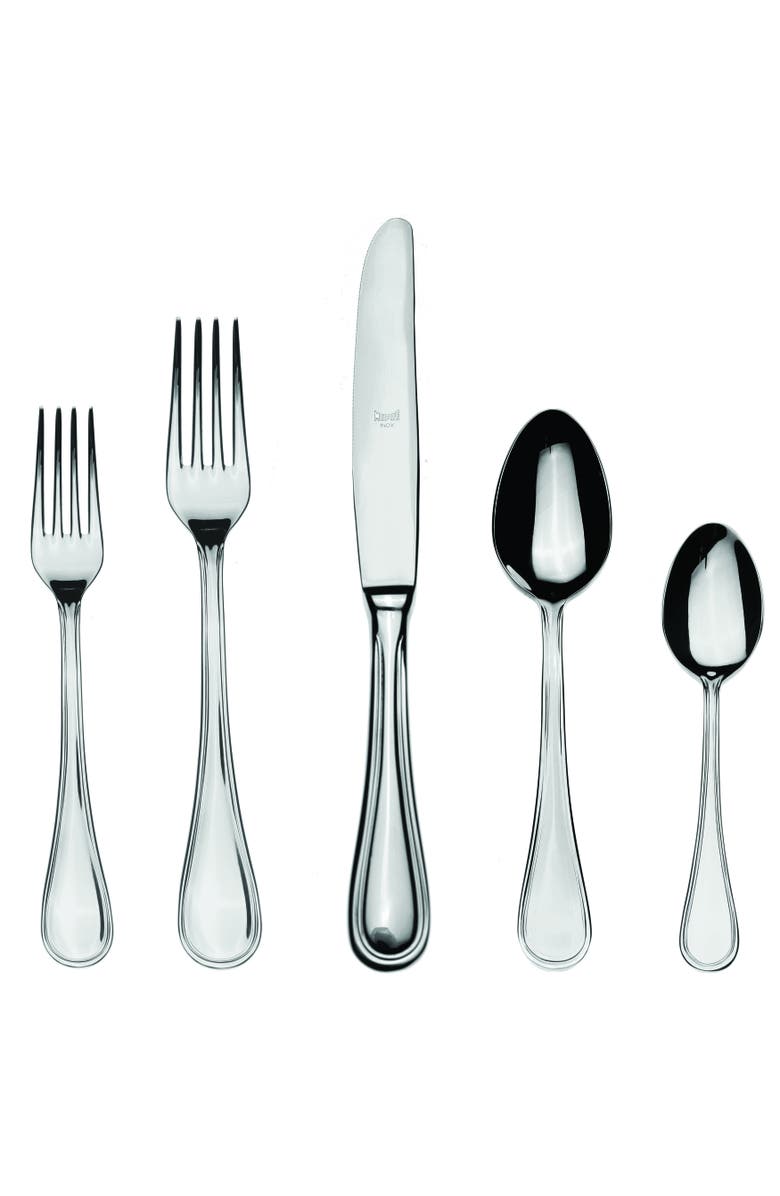 Mepra Boheme Flatware Set - 5 Pieces, Main, color, Silver