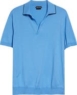 TOM FORD Tipped Silk & Cotton Polo Sweater