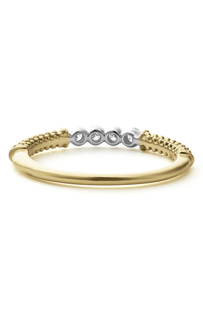 LAGOS Superfine Signature Caviar Diamond Stacking Ring, Alternate, color, Gold Diamond