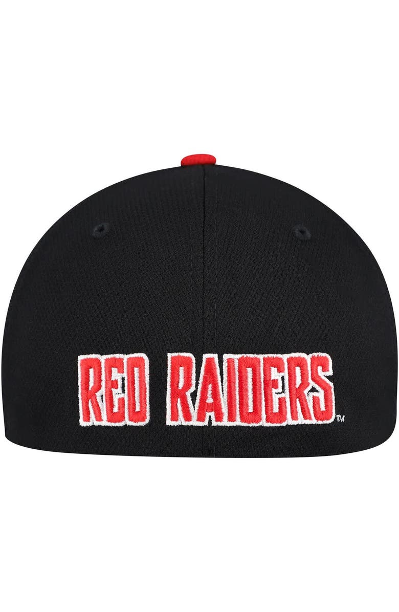 TOP OF THE WORLD Men's Top of the World Black/Red Texas Tech Red Raiders Reflex Two-Tone Flex Hat, Alternate, color, Black
