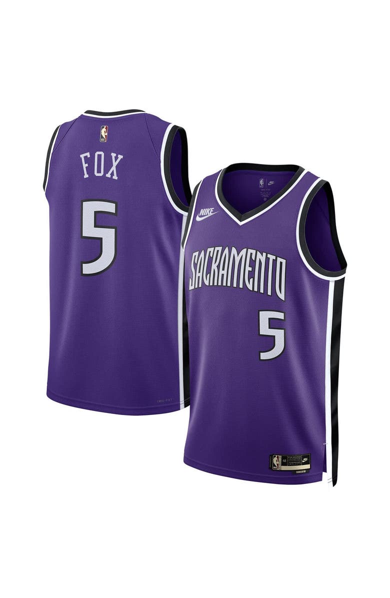 Nike Unisex Nike De'Aaron Fox Purple Sacramento Kings 2024/25 Swingman Jersey - Classic Edition, Main, color, Purple