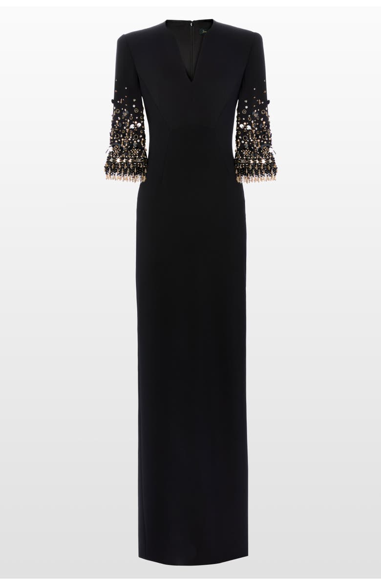 Jenny Packham Ruth Gown Dress, Main, color, Liquorice