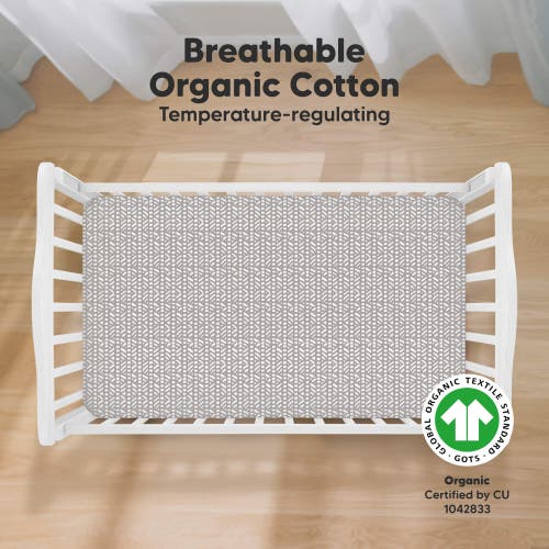 Keababies Isla Fitted Mini Crib Sheets In White