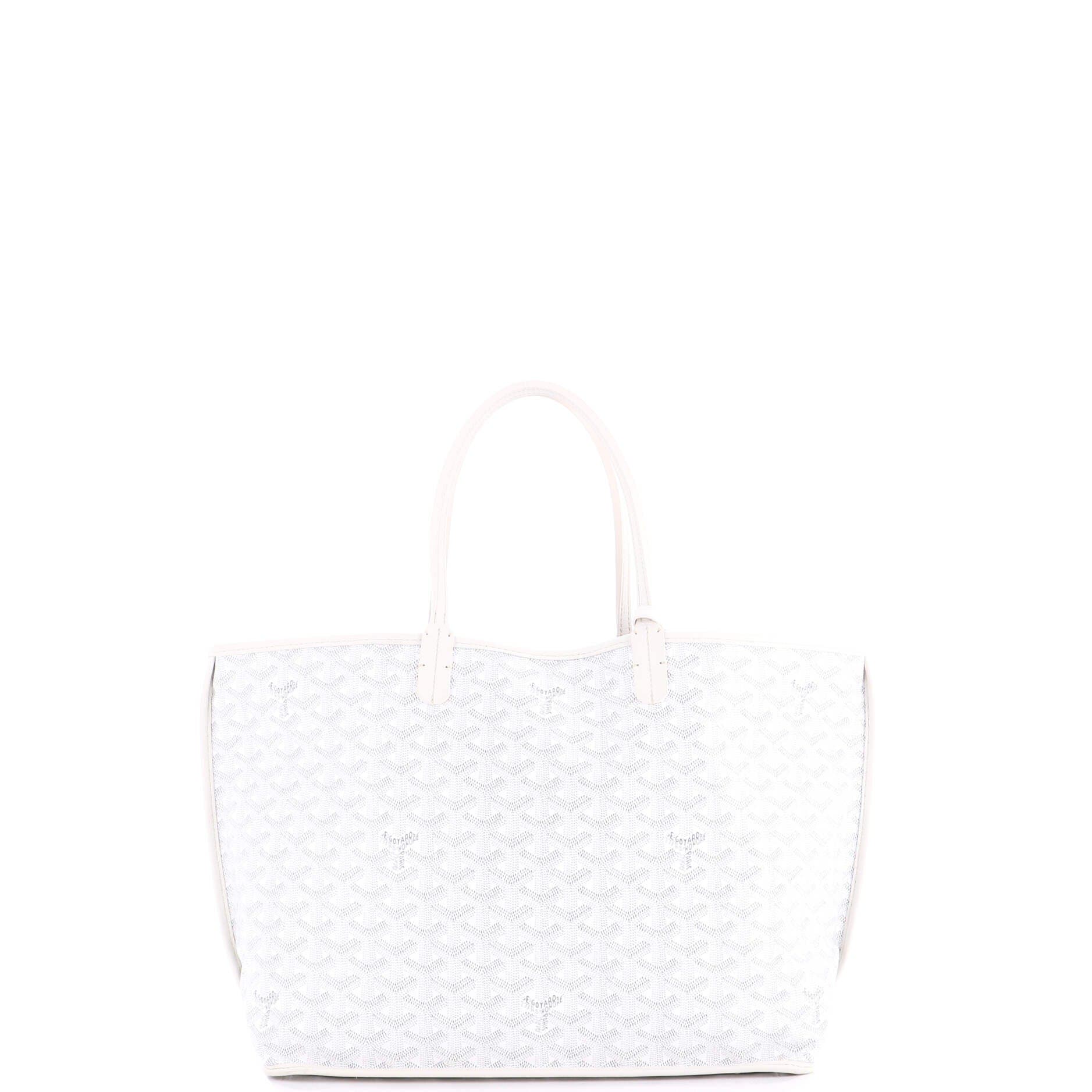 Pre-Owned Goyard Anjou Reversible Tote Printed Coated Canvas PM, Alternate, color, White