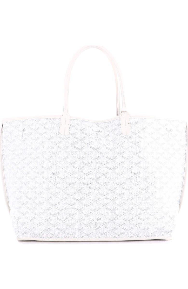 Pre-Owned Goyard Anjou Reversible Tote Printed Coated Canvas PM, Alternate, color, White