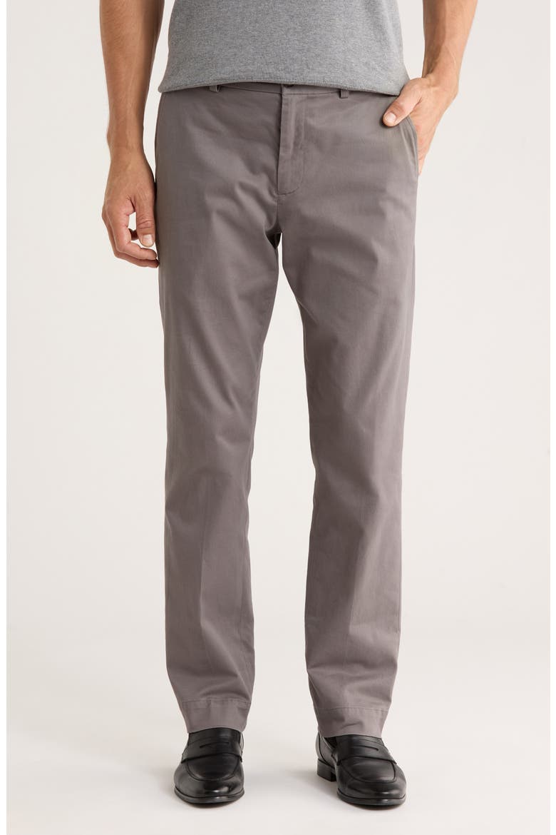 Stretch Cotton Pants, Main, color, CHARCOAL GRAY