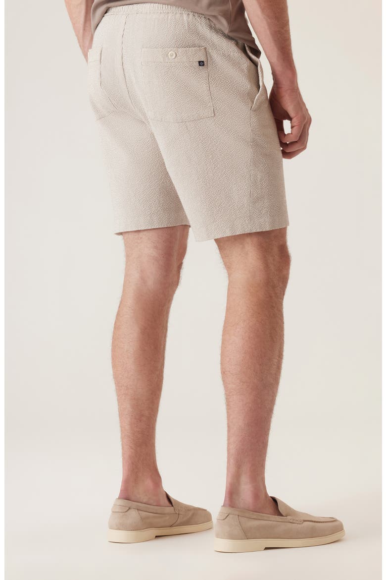 Infinity 360 Supernatural Seersucker Bermuda Shorts, Alternate, color, KHAKI/ WHITE