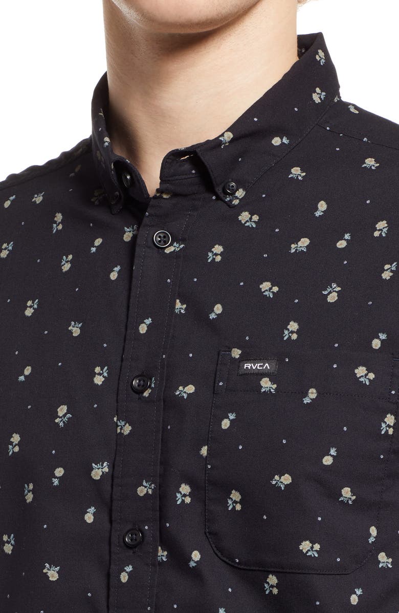 RVCA That'll Do Classic Fit Floral Print Short Sleeve Button-Down Shirt, Alternate, color,