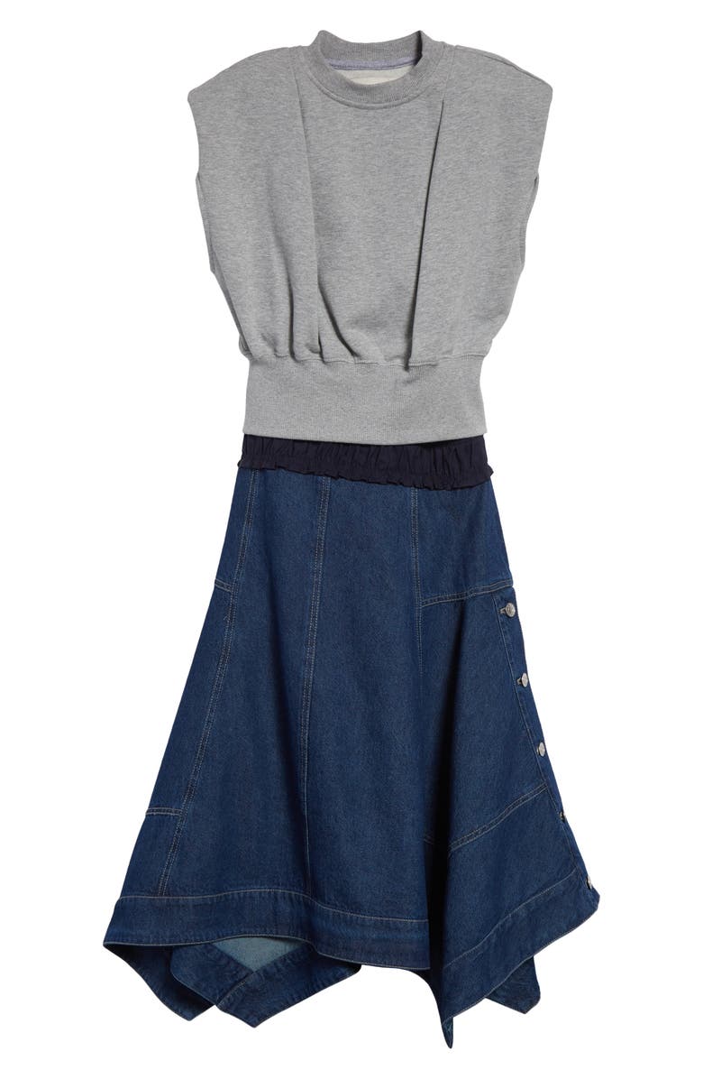 3.1 Phillip Lim Sleeveless Mixed Media Dress, Alternate, color,