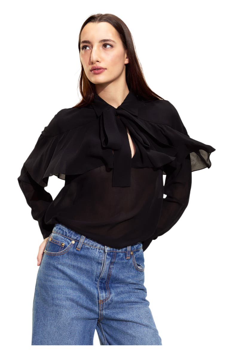 Cynthia Rowley Camille Ruffle Blouse, Main, color, 