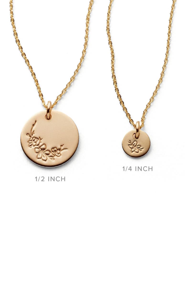 MADE BY MARY March Birth Flower Necklace, Alternate, color, Silver