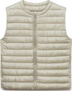 MANGO Quilted Front Zip Vest