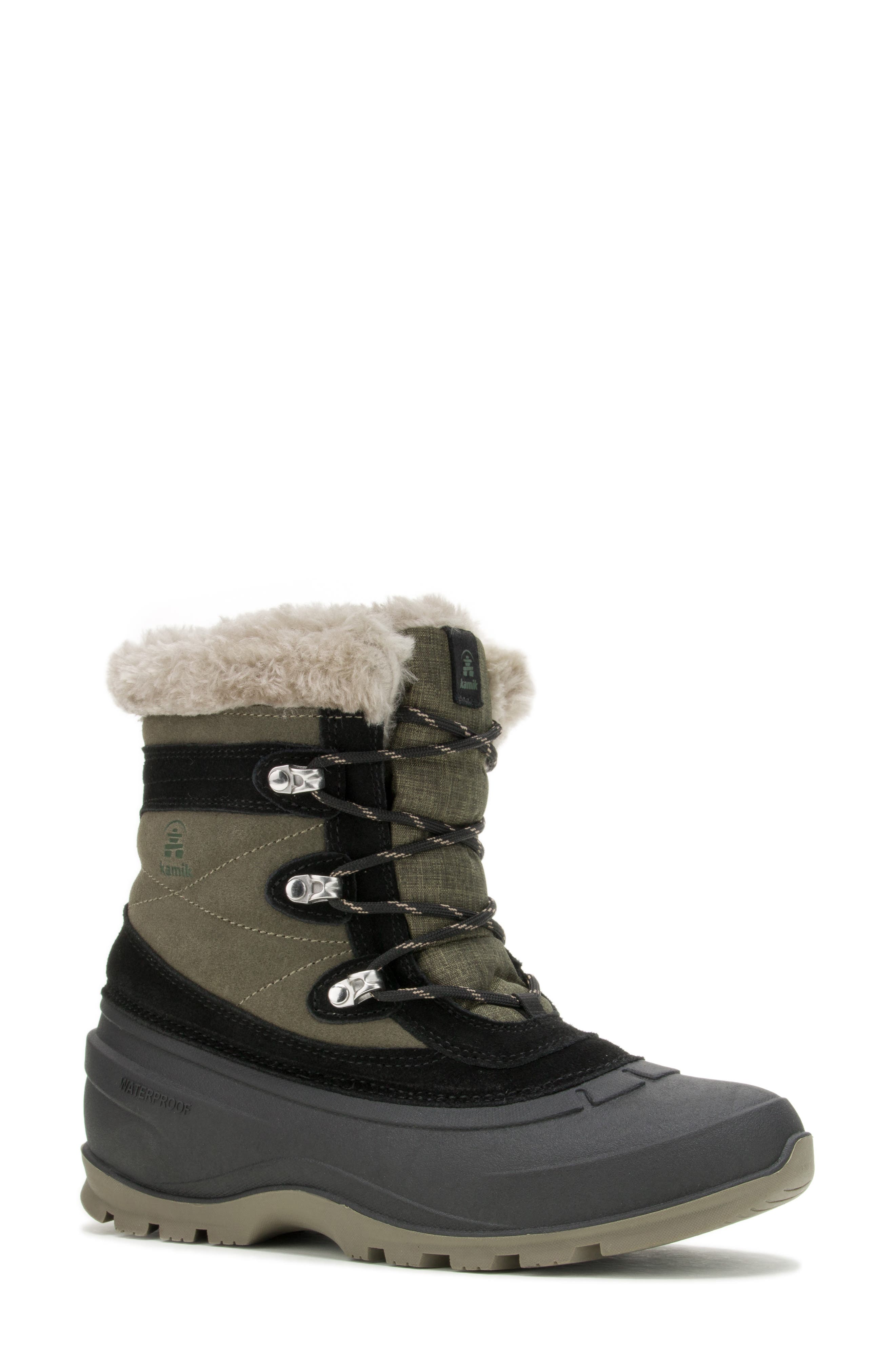 Kamik Snovalley 5 Faux Fur Cuff Waterproof Snow Boot