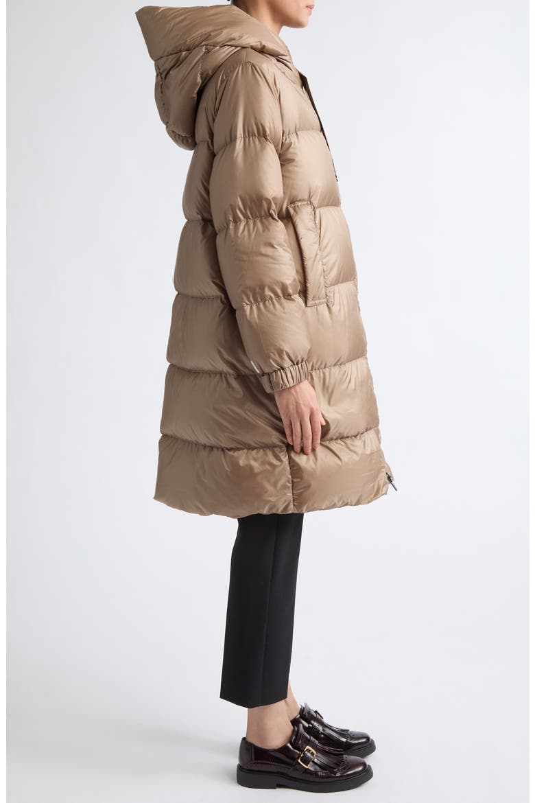 Sei Hooded Water Repellent Down Puffer Coat, Alternate, color, CLAY