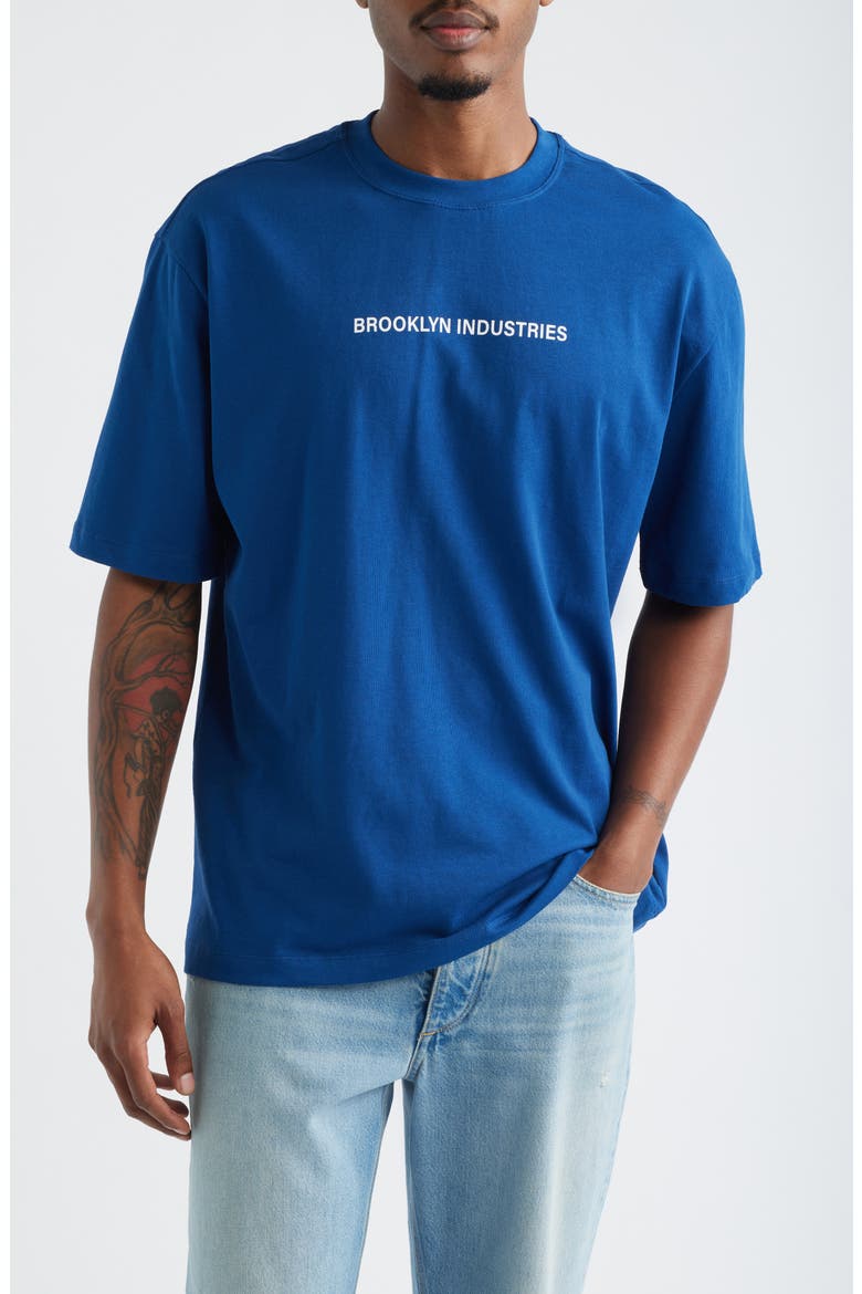 Graphic T-Shirt, Main, color, NAVY PEONY