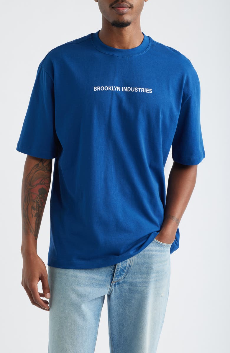 Brooklyn Industries Graphic T-Shirt, Main, color, Navy Peony