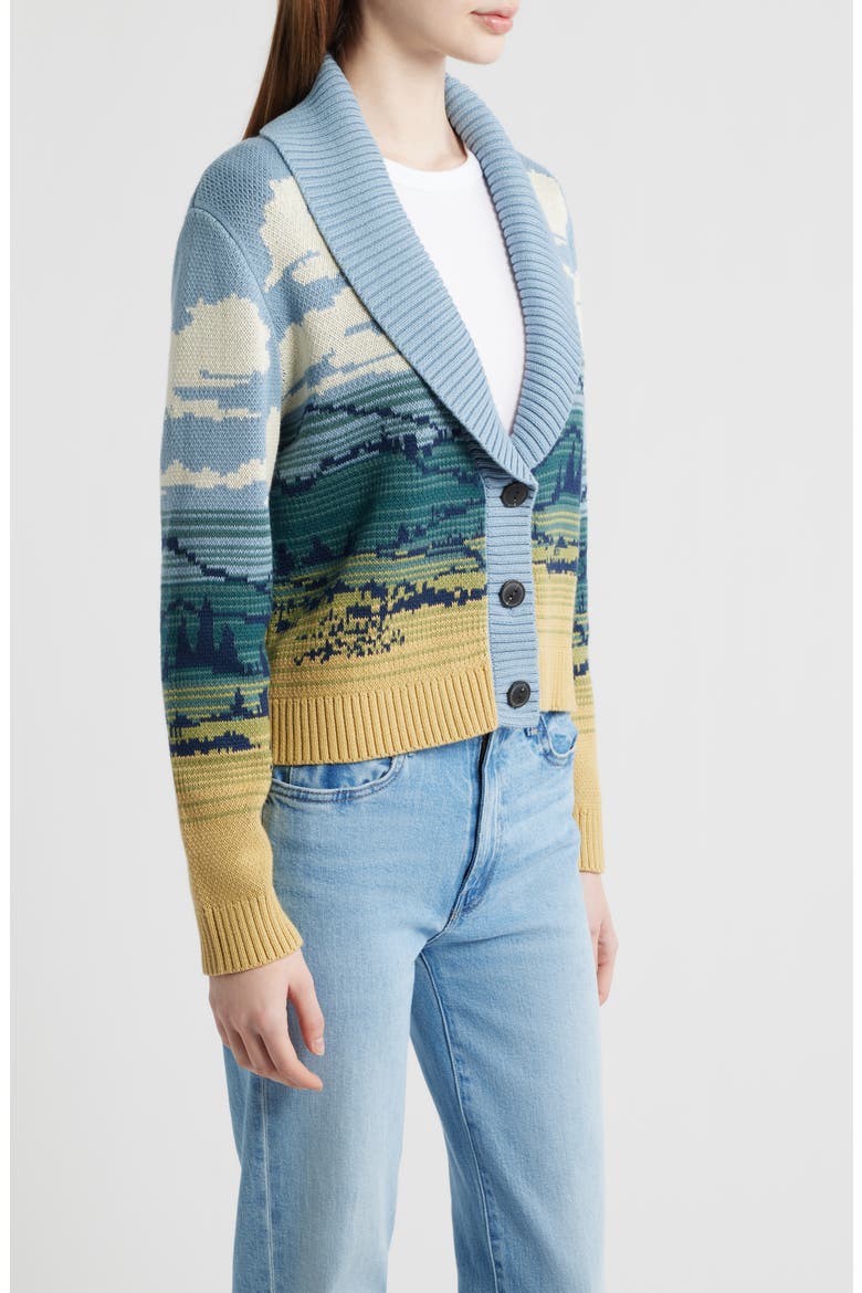 Big Sky Cardigan, Alternate, color, BLUE/ YELLOW MULTI