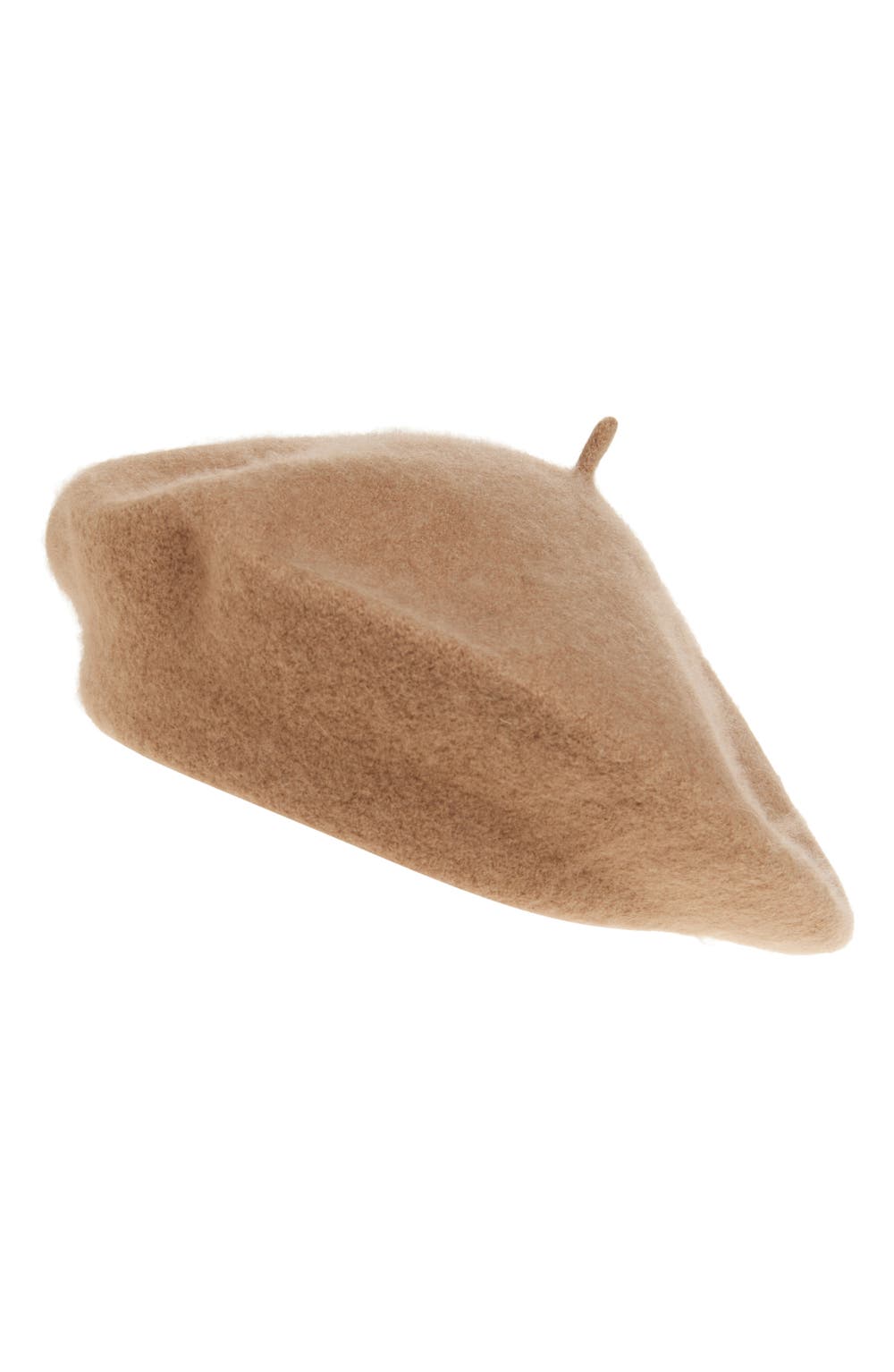 Wool & Cashmere Beret, color, TAN WOOD
