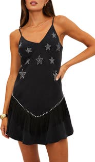 Beach Riot Rowan Beaded Star Detail Cover-Up Minidress