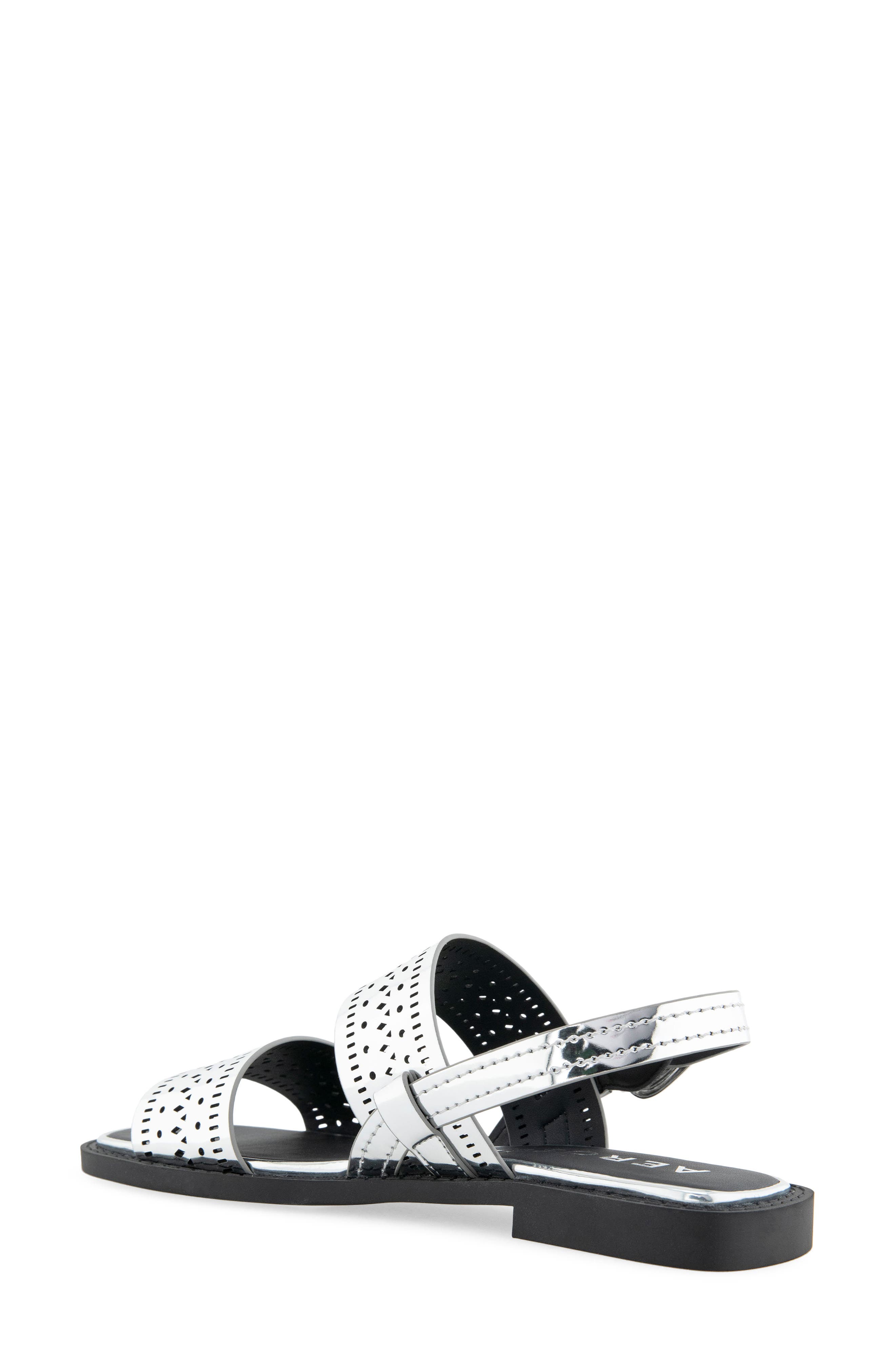 Aerosoles Carole Slingback Sandal, Alternate, color, Silver Mirror Metallic Leather