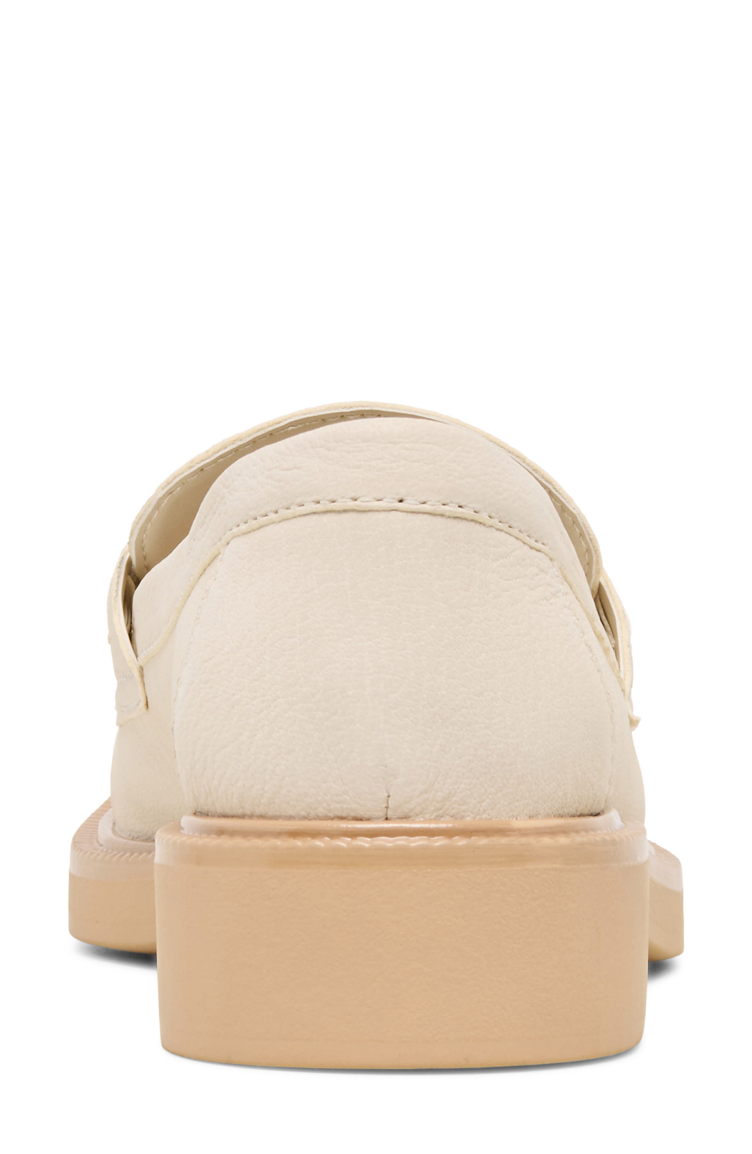 Tiggy Penny Loafer, Alternate, color, CREME NUBUCK