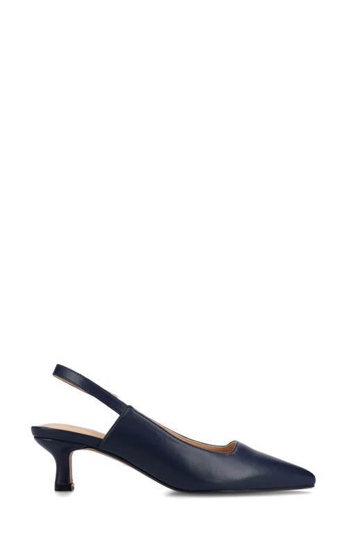 Shop Journee Collection Paulina Slingback Pump In Navy