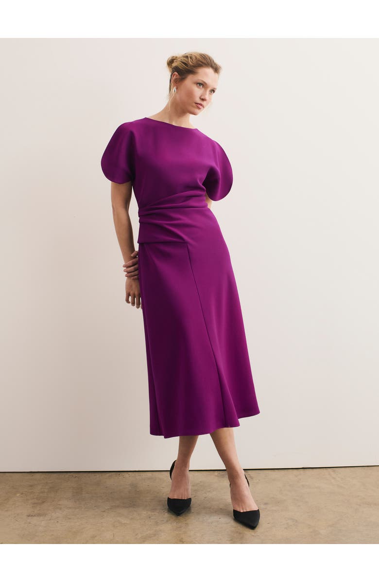The Fold Salerno Midi Dress, Main, color, Purple
