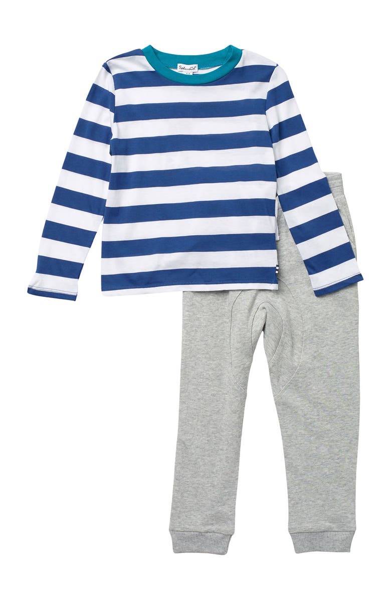 Splendid Striped Long Sleeve T-Shirt & Joggers Set, Alternate, color, 