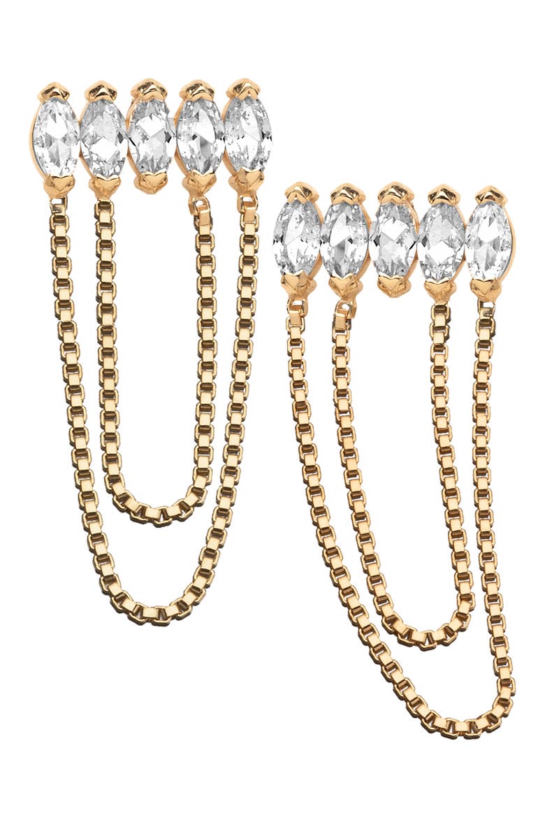 Rocky Earrings, Main, color, YELLOW GOLD PLATED