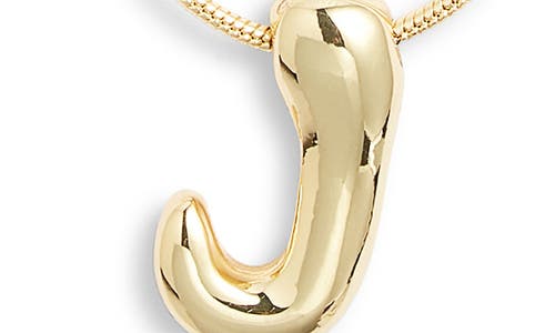 Bp. Bubble Initial Pendant Necklace In J- 14k Gold Dipped