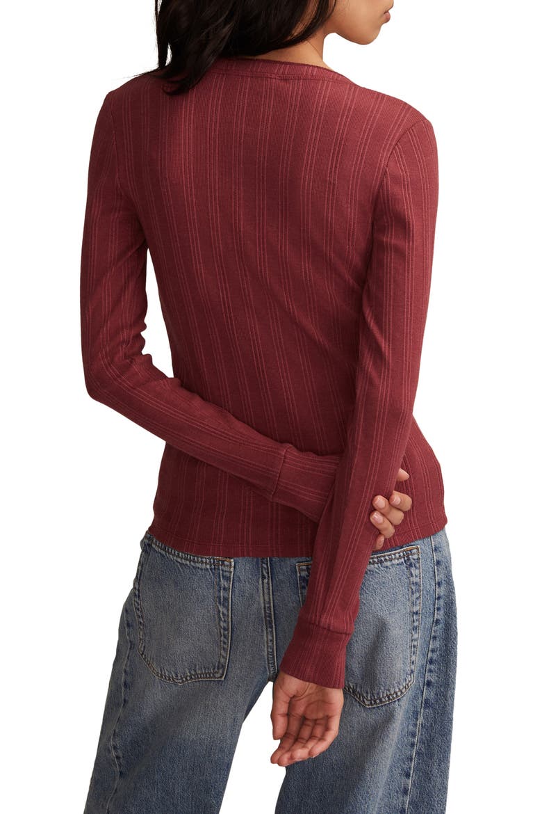 Ribbed Henley, Alternate, color, CARBERNET