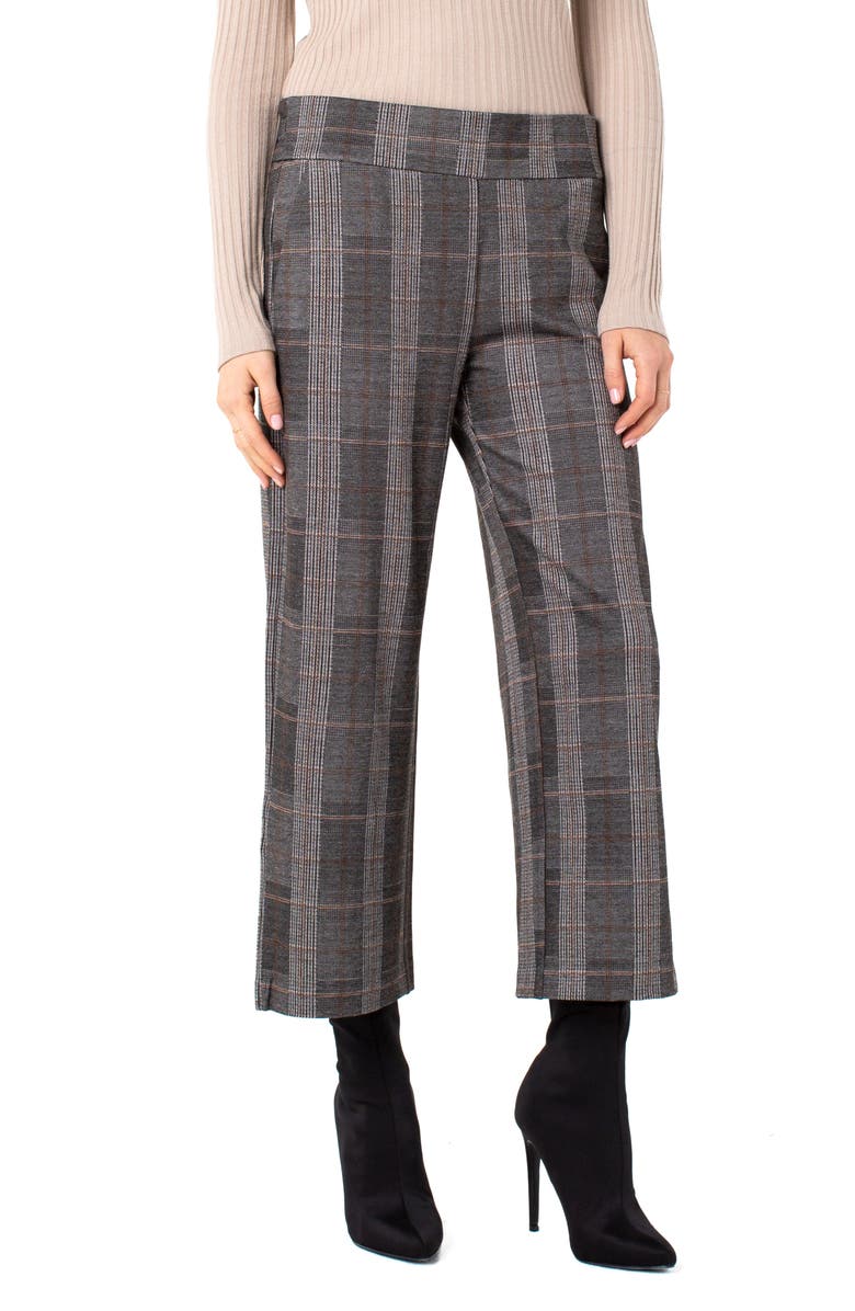 Liverpool Los Angeles Liverpool Mabel Plaid Wide Leg Ankle Pants, Main, color,