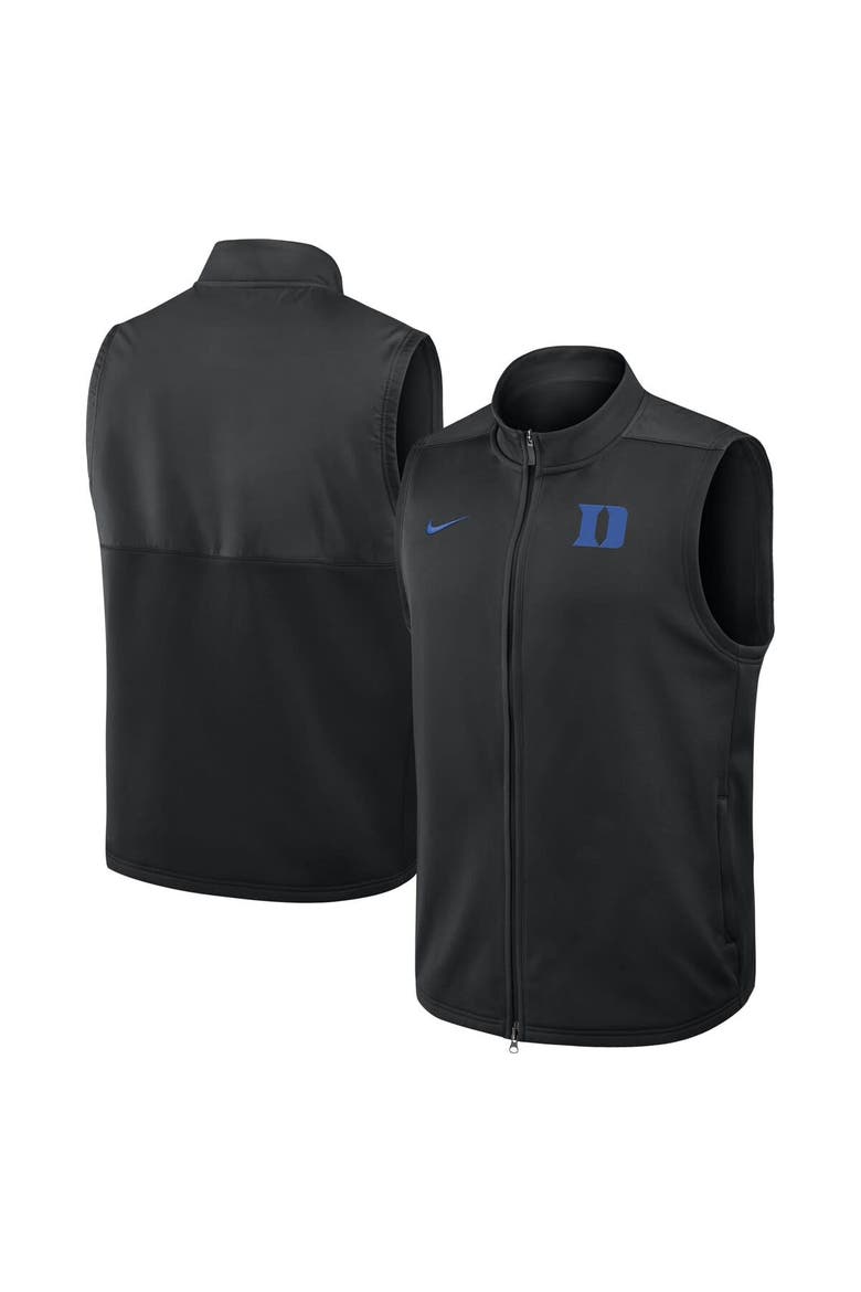 Men's Nike Black Duke Blue Devils Primetime Victory Performance Full-Zip Vest, Alternate, color, Black