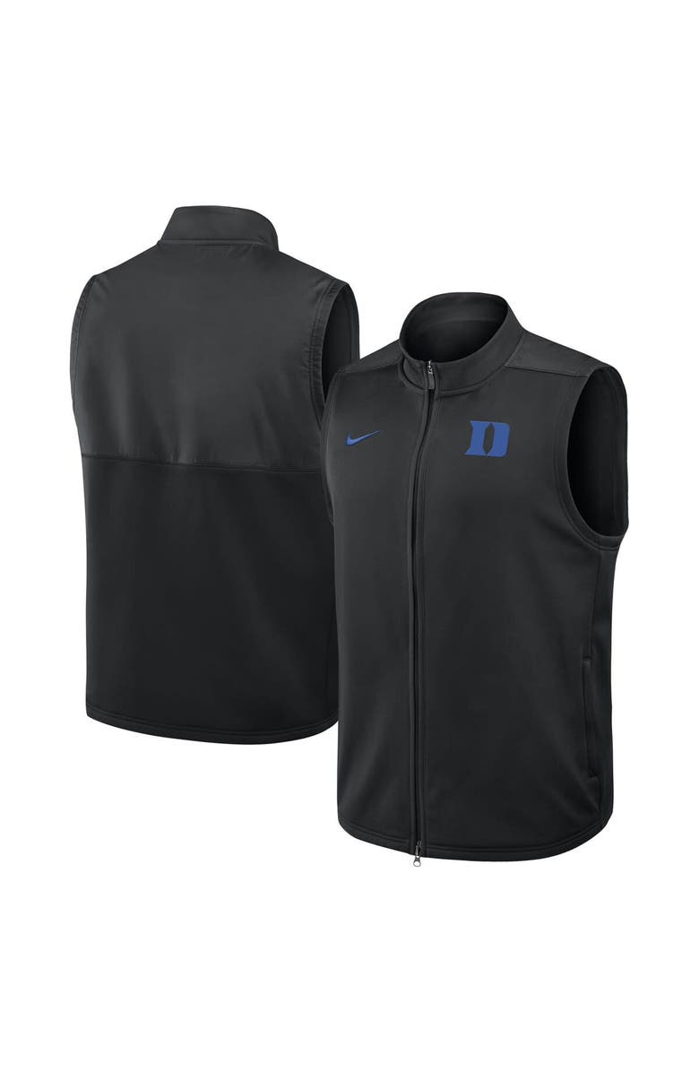 Nike Men's Nike Black Duke Blue Devils Primetime Victory Performance Full-Zip Vest, Alternate, color, Black
