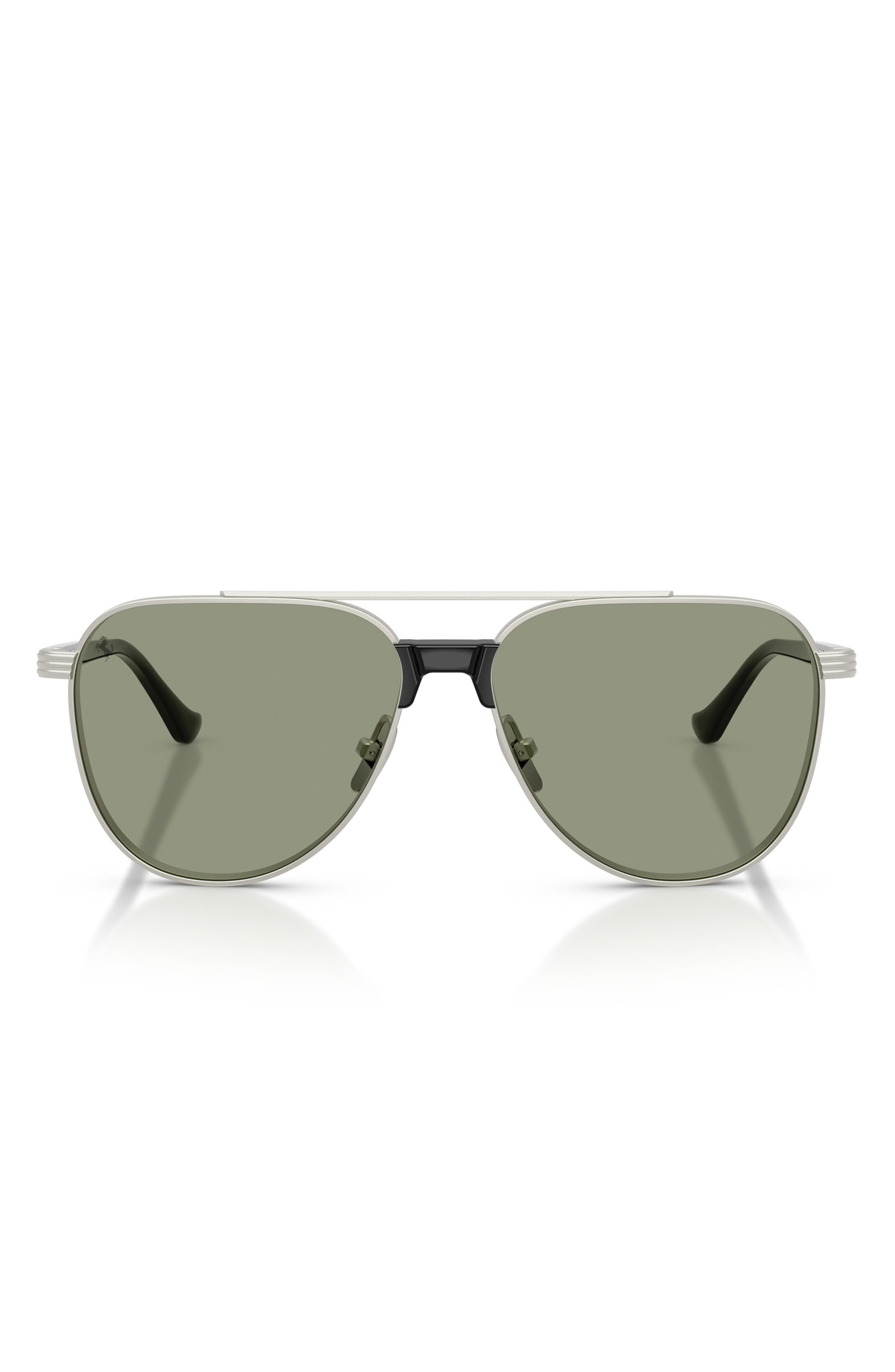 SILVER MATTE / DARK GREEN RED