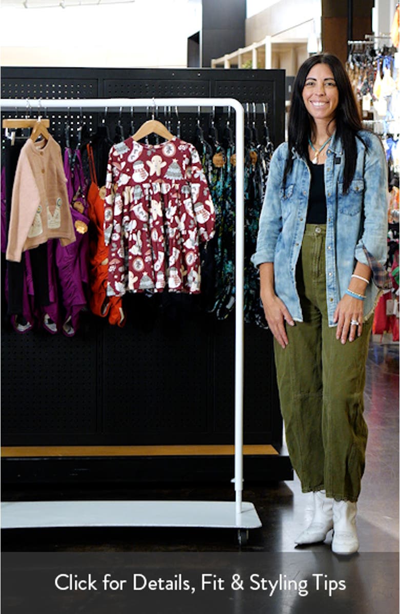 Kids' Long Sleeve Print Skater Dress, sales video thumbnail