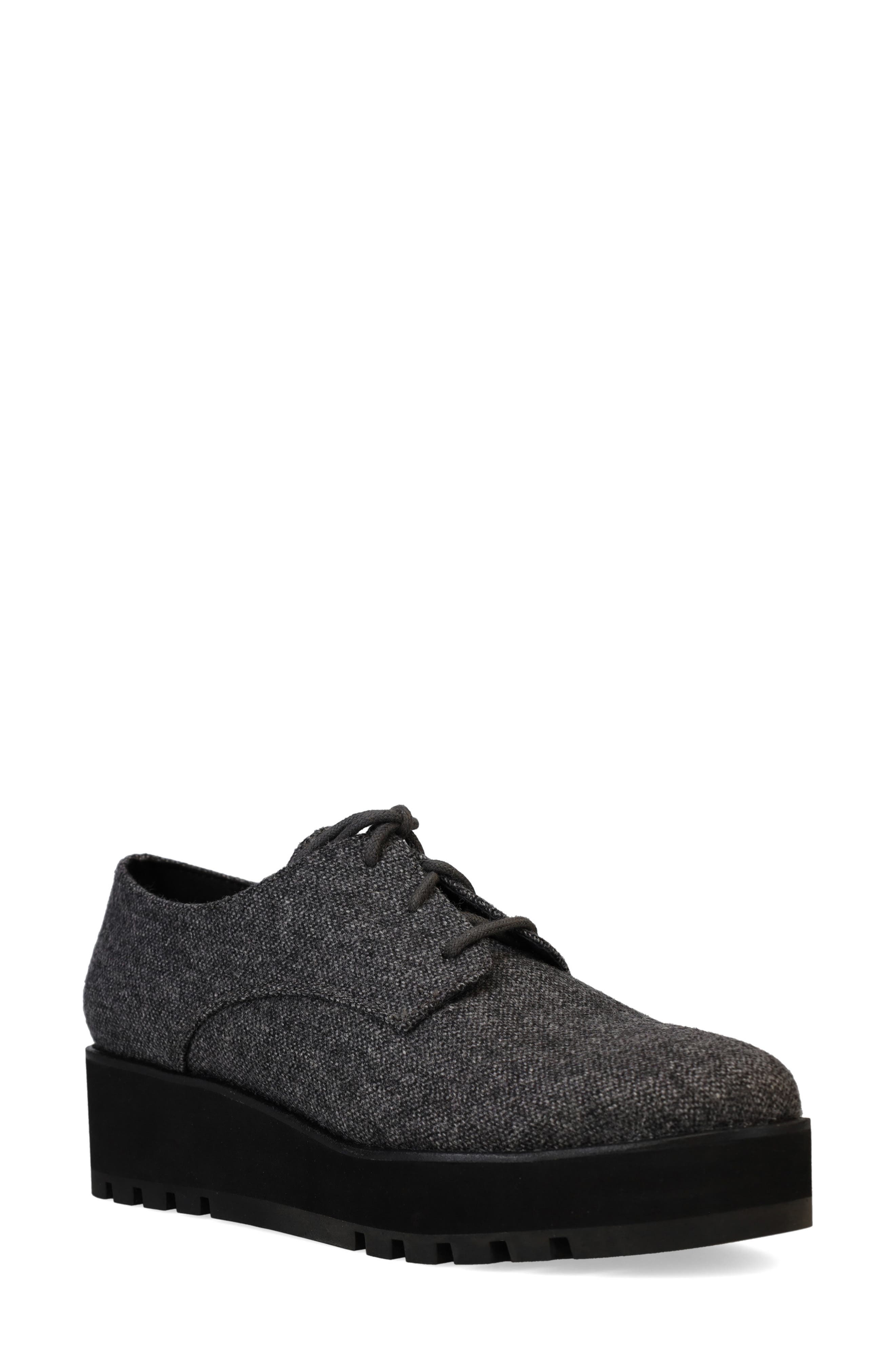 Eileen Fisher Eddy Wedge Oxford, Main, color, Graphite